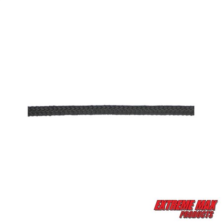 Extreme Max 3008.0319 16-Strand Diamond Braid Utility Rope - 1/2" x 25', Black 3008.0319